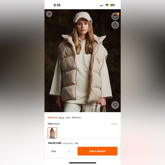 Beautiful designer puffer vest - Picture 2 of 7